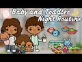 Baby and Toddler Night Routine 🌙 Toca Life World 🌎