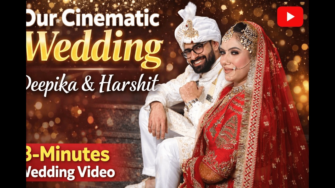 A Royal Love Story in 3 Minutes | Deepika & Harshit Wedding Cinematic Film  | #indianheartsindubai