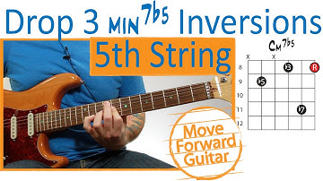 Guitar Chord Inversions - Drop 3 m7b5 - 5th String
