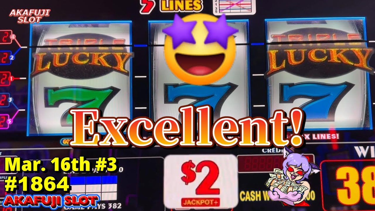 Big Win Triple Double Lucky 7s Slot Machine 9 Lines - YouTube