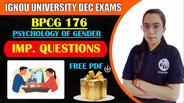 BPCG 176 | PSYCHOLOGY CONCEPT | IMPORTANT QUESTIONS | IGNOU WALAY