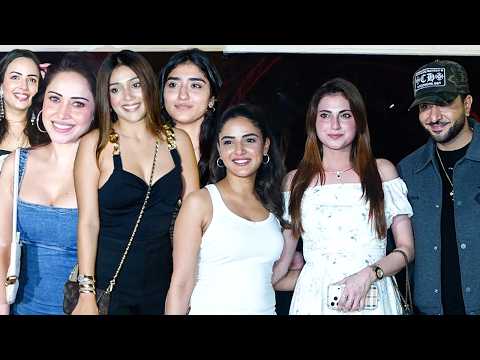Jasmin Bhasin,Aly Goni,Farrhana Bhatt,Rj Mahvash,Nushrratt,Aanchal At Elvish Yadav Birthday Party