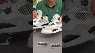 Fake vs Real Nike Air Jordan 4 Retro Military Black Sneakers