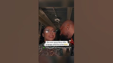 She was speechless after rampage said this to her😭😳 #rampagejackson #ufc