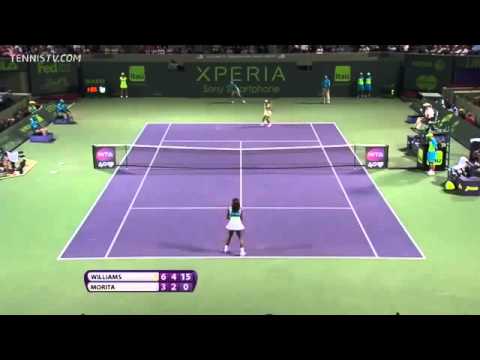 Serena Williams - 4 "LET" in a row.