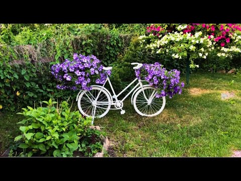 Цветы на велосипеде своими руками