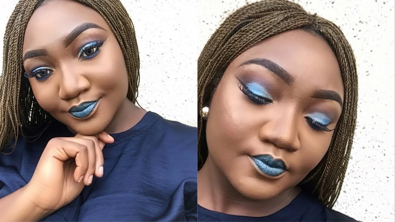 BLUE OMBRE MAKEUP TUTORIAL FOR HOODED EYES | WOC - YouTube