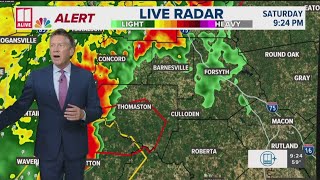 Tornado warning issued for Upson County in Georgia