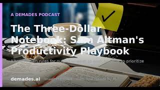 The Three-Dollar Notebook: Sam Altman's Productivity Playbook