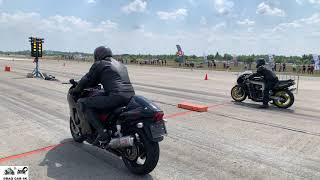 Hayabusa vs Suzuki GSXR 1100 1993 drag race 1/4 mile 🏍🚦 - 4K