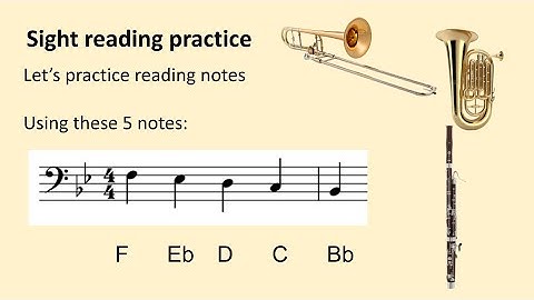 Trombone, Baritone/Euphonium, Bassoon Reading  5 Notes:  Descending only