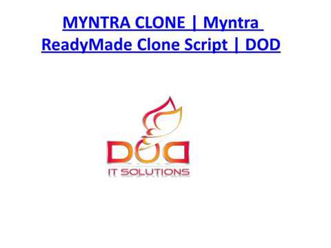 Myntra Ecommerce Clone Script - DOD IT SOLUTIONS