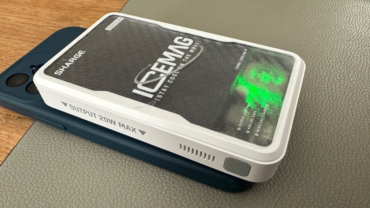 Sharge Icemag Power Bank mit MagSafe und aktivem Lüfter sowie  RGB-Beleuchtung 