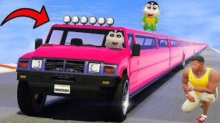 GTA 5: SHINCHAN, PINCHAN And Franklin STEALING WORLDS LONGEST CARS In GTA 5