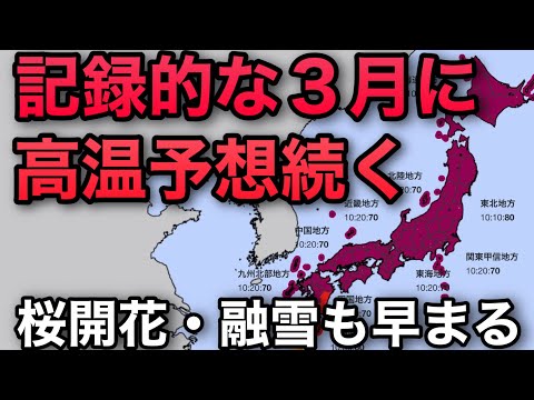 【暖かい3月に】全国的に高温傾向 桜の開花、雪解けも早まりそう