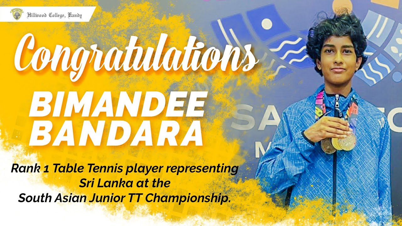 Rank 1 Table Tennis player representing Sri Lanka at the South Asian