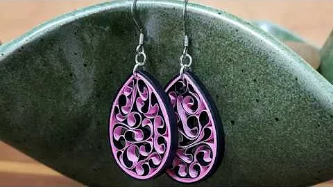 How to Make Quilled Paper Honeycomb Earrings