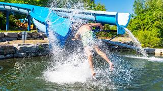 Crazy Drop-Off Salto Water Slides! Super Chute at Super Aqua Club