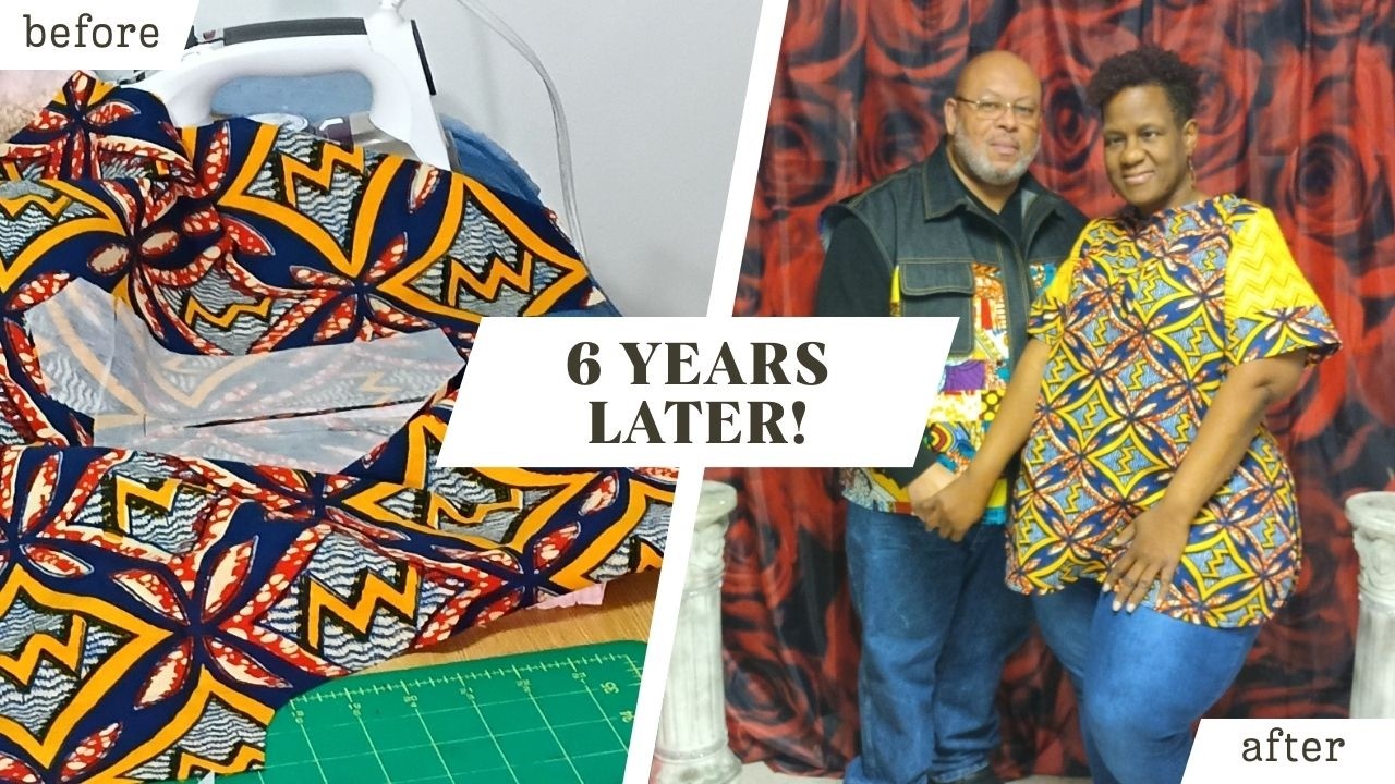Unfinished for 6 Years! Watch This African Print Become a Gorgeous Tunic