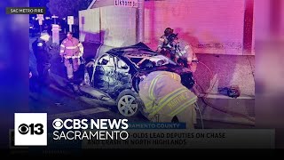 15-year-olds lead deputies on chase and crash in North Highlands