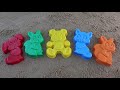 Learn Colors for Children sand molds Finger Family Song Nursery Rhymes dog bear