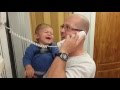 Baby Laughing when dad answers the phone | Must SEE, funny video