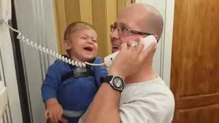 Baby Laughing When Dad Answers The Phone Must See, Funny Video