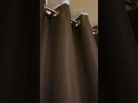 Шторы «Блэкаут рогожка» шоколад на люверсах Шторы «Блэкаут рогожка» шоколад на люверсах