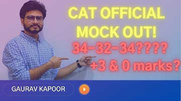 Offical CAT MOCK RELEASED | New pattern updates | NEGATIVE MARKS CHANGED?
