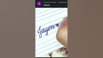 Jayendra - Beautiful name in Cursive writing | Cursive writing for beginners | #shorts