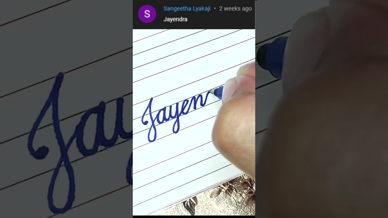 Jayendra - Beautiful name in Cursive writing | Cursive writing for beginners | 