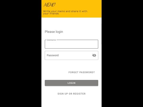 User login page
