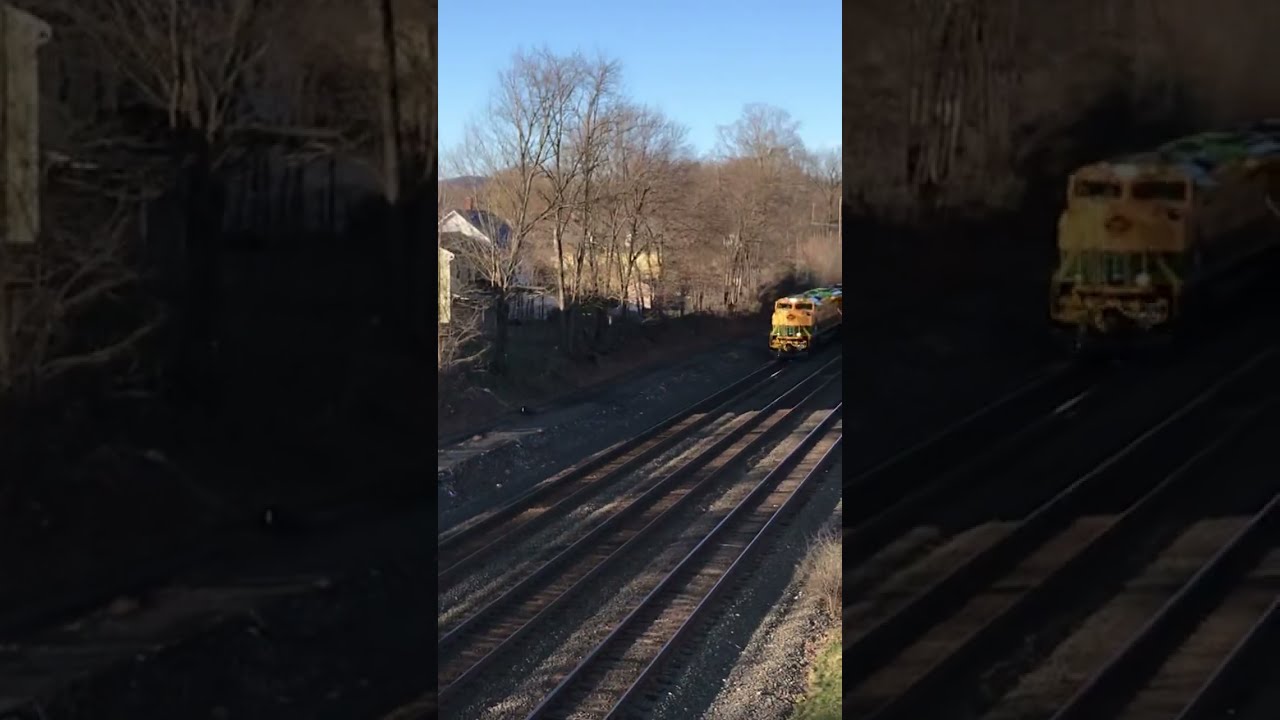 NS Reading 1067 Heritage Unit Leads Intermodal With Brand New Paint Shortened 