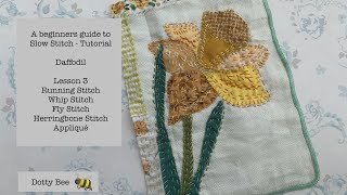 A beginners guide to Slow Stitch  Tutorial Lesson 3  Free PDF  #slowstitch #tutorial #embroidery