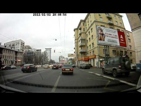 Видеорегистратор ALPHA DVR-170, день, пасмурно.AVI