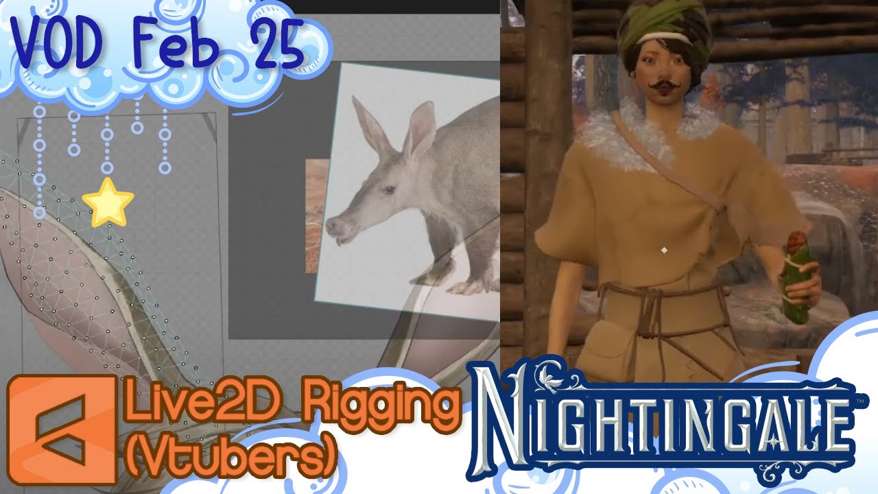 [VOD 2/25/24] Live2d rigging eyes and ears (they are not bunny ears ...