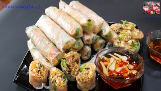 BÌ CUỐN Làm như vầy thì Cuốn Bì để lâu KHÔNG KHÔ, KHÔNG DÍNH, KHÔNG RÁCH, Pha Nước Chấm, Vanh Khuyen