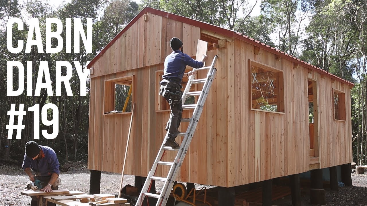 Off Grid Cabin #19 | Finishing the Cabin Walls (Part 3) - YouTube