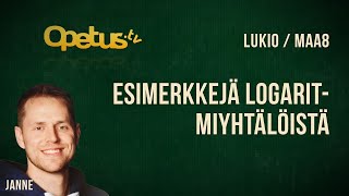 Esimerkkejä logaritmiyhtälöistä