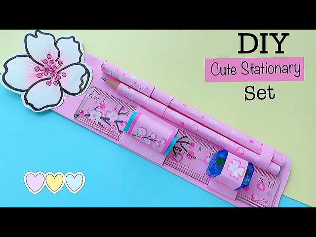 🌈 DIY cute stationery / How to make stationery supplies at home / handmade  stationery/ easy crafts 