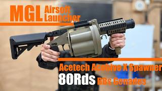 [Public Thursday] ICS MGL Airsoft Launcher with Acetech Acehive 2X Spawner 80Rds BBs Grenade LZ0402