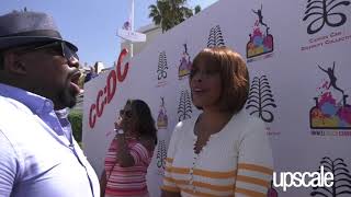 DK Bartley BTS with Gayle King at Cannes Lions Diversity Collective at Inkwell Beach