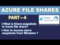 Azure File Shares - Part 4 || Share Snapshot in Azure File Share || Ms Azure