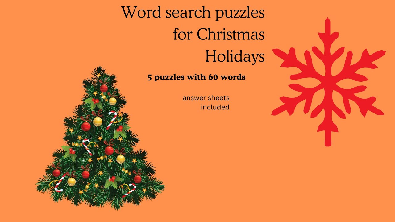 Christmas word search puzzle 2025