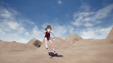 EZ Skate gameplay preview, anime skateboard game (Unreal Engine)