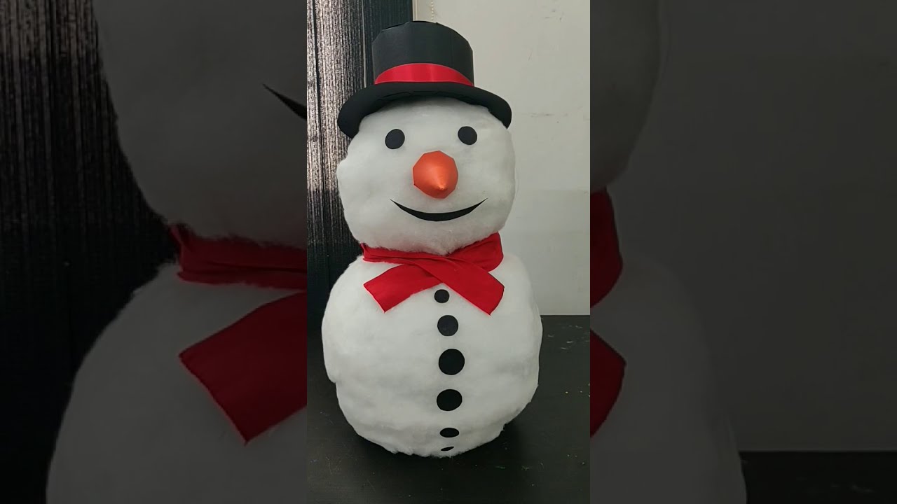 How To Make Snowman At Home Christmas And New Year Decoration Youtube New Years Decorations New Year S Party Decorations Christmas And New Year