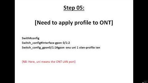BDCOM GPON VLAN Configuration for SFU from CLI