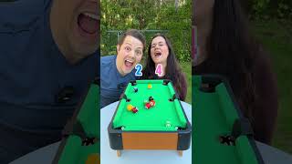 Mini 8 ball pool outside! 🎱 #pool #boardgames #games #8ballpool