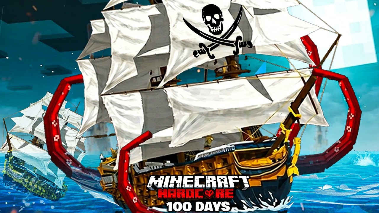 I Survived 100 Days as Pirate in Hardcore Minecraft!