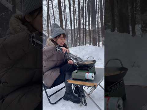 雪の中で作るステーキは最高!!　Best steak in the snow　 #shorts #cooking #camping #asmr #easelartstudio